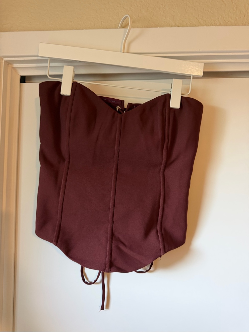 Strapless Burgundy Bustier top